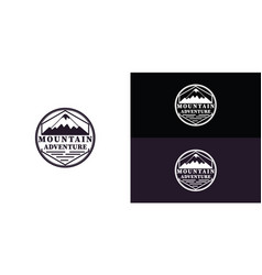 Retro Vintage Mountain Sea Adventure Hipster Logo