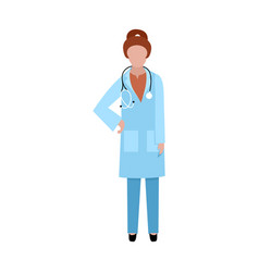 Woman Doctor In Medical Coat