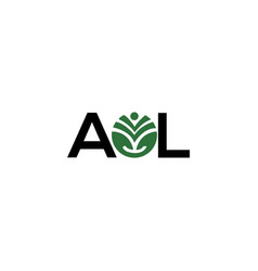 Aol Letter Logo Design On White Background