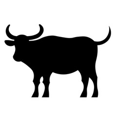 Black Bull Icon On White Background