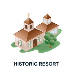 Historic Resort Icon 3d From Resorts Collection