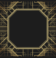 Art deco border and frame template Royalty Free Vector Image