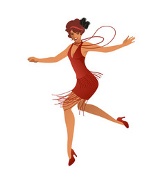 Funny Flapper Girl Wearing Vintage Style Clothes