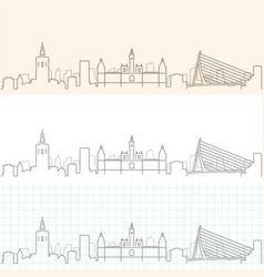 Valencia Hand Drawn Skyline