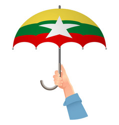 Myanmar Flag Umbrella