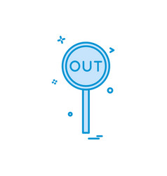 Out Decision Umpire Icon Design