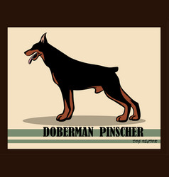 Doberman Pinscher Dog Eps 10