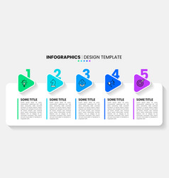 Infographic Template Banner With 5 Arrows