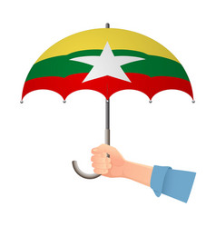 Myanmar Flag Umbrella