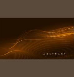 Brown Golden Wave Lines Background