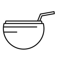 Coconut Cocktail Icon Outline Industry