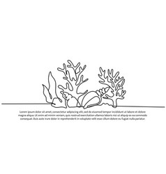 Continuous Line Design Of The Beauty Of Coral