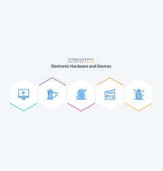 Devices 25 Blue Icon Pack Including Technology