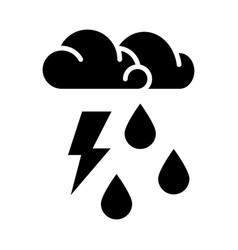 Extreme Weather Glyph Icon For Personal