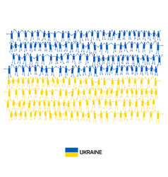 Large Group Of People In The Shape Of Ukrainian