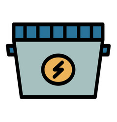 Small Electric Con Icon Flat