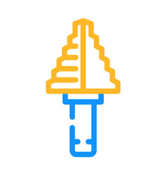 Step Drill Bit Color Icon