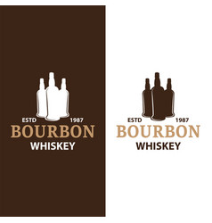 Whiskey Logo Design Old Drink Bottle Simple Style