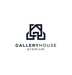 House And Painting For Art Gallery Logo Design