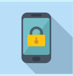 Phone Lock Icon Flat Data Privacy