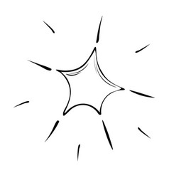 A Hand-drawn Star With Rays