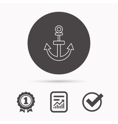 Anchor Icon Nautical Drogue Sign Sea Symbol