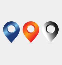 Map Pins Set Set Location Pointer Icon Symbols