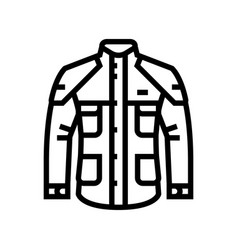 Rainwear Motorcycle Line Icon