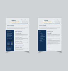 Stylish Resume Template Layout With Cover Letter P