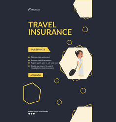 Travel Insurance Portrait Template Design