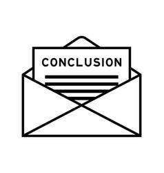 Envelope And Letter Sign With Word Conclusion