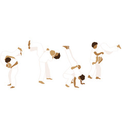 People Doing Capoeira Martial Art Technics