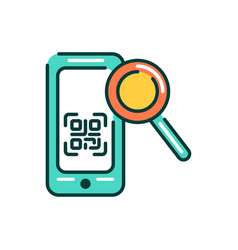 Scanner Qr Mobile Application In Smartphone Color