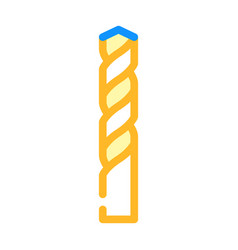 Twist Drill Bit Color Icon