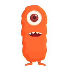 Finger Monster Icon Cartoon Orange Color