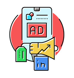 Social Media Ads Color Icon