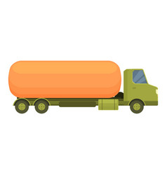 Tanker Trailer Icon Cartoon Gasoline Tank