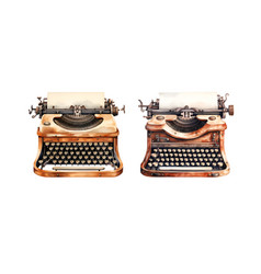 Victorian Style Typewriter Clipart