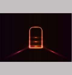 Door Virtual With Glowing Light Effect