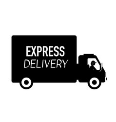 Express Delivery Truck Silhouette