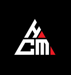 Hcm Triangle Letter Logo Design With Triangle