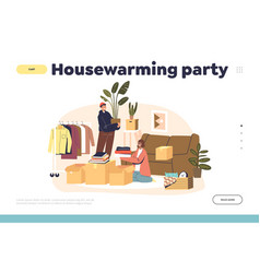 Housewarming Party Concept Of Landing Page