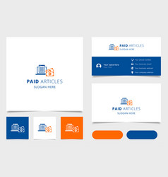 Paid Articles Logo Design With Editable Slogan