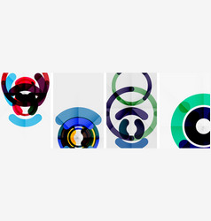 Set Of Colorful Circle Backgrounds