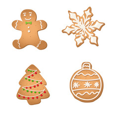 A Set Of Gingerbread Cookies For Christmas