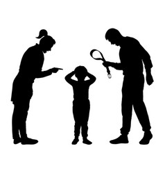 Child Abuse Silhouette Parents Scold