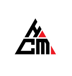 Hcm Triangle Letter Logo Design With Triangle