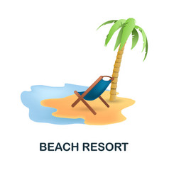 Beach Resort Icon 3d From Resorts Collection