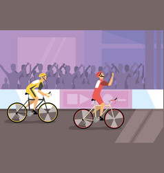 Cyclists In Competition