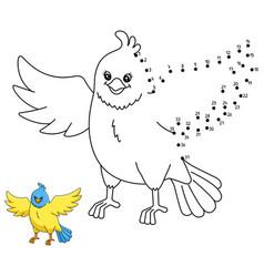 Dot To Dot Bird Isolated Coloring Page For Kids